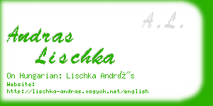 andras lischka business card